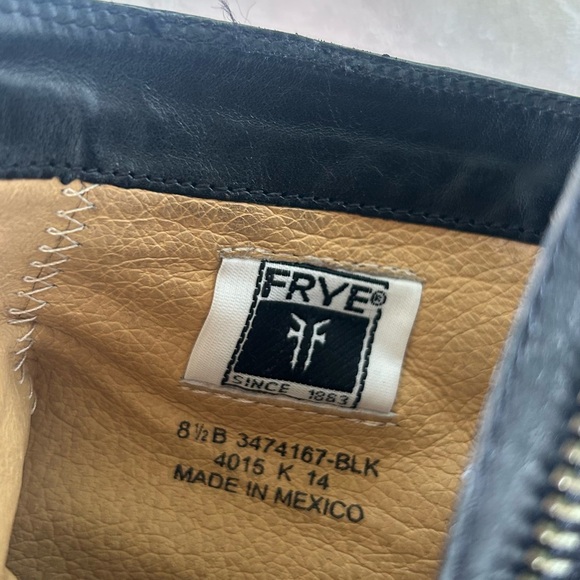 Frye Janis Black Leather Ankle Booties - Picture 6 of 8